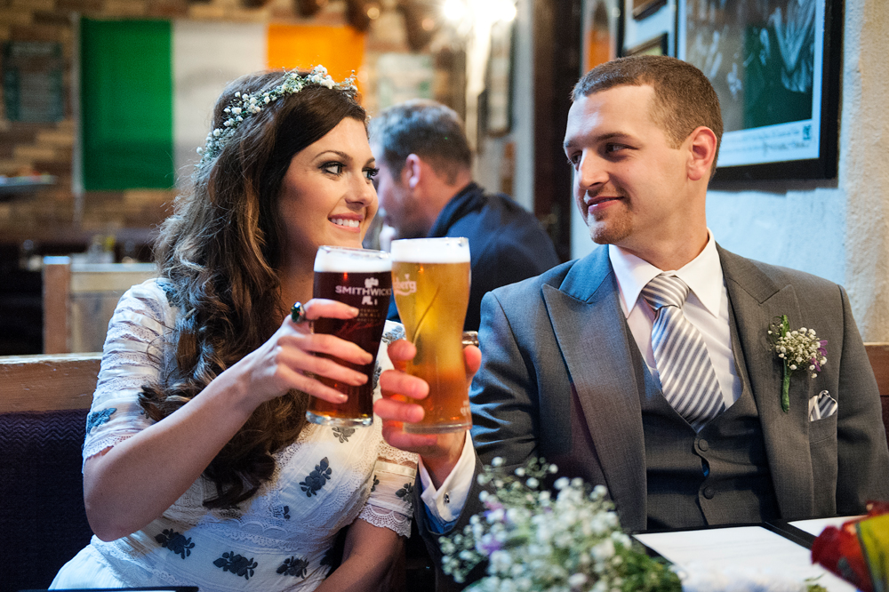 Irish pub wedding reception