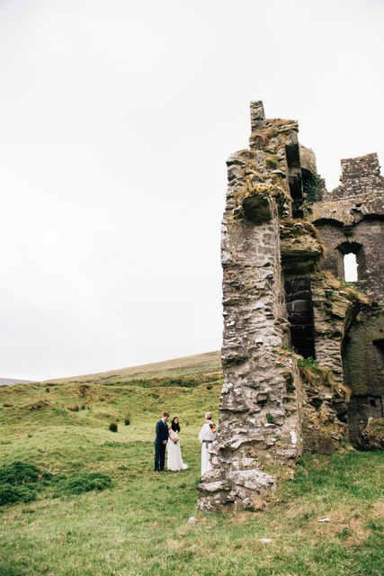 Irish Castle ruins elopement 
