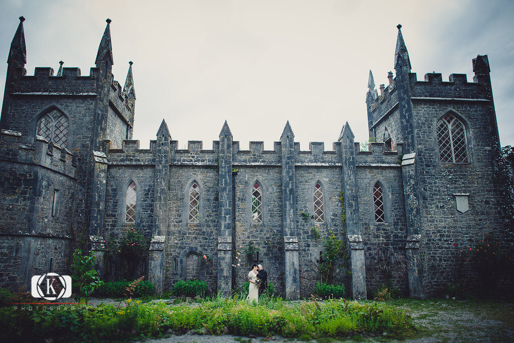 Irish castle wedding Gothic Castle elopement Elope to Ireland Elope in Ireland Elope Ireland