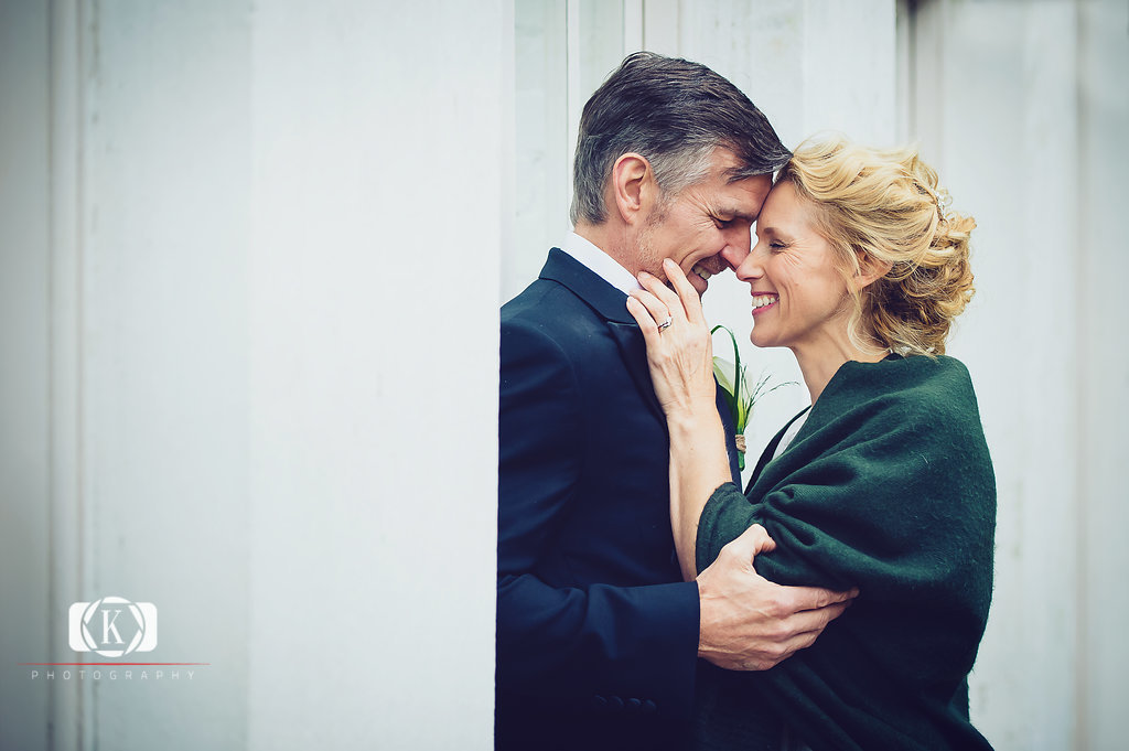 Elopement at Fota House couple holding each other