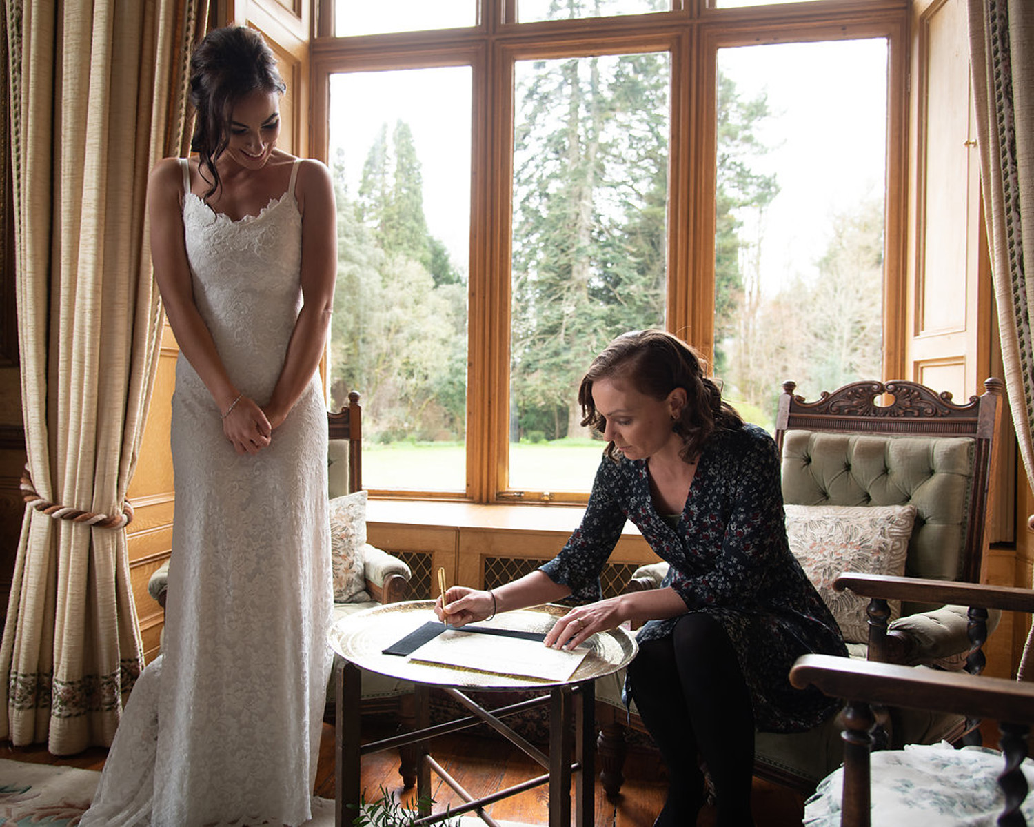 manor house elopement signing the register elope to ireland