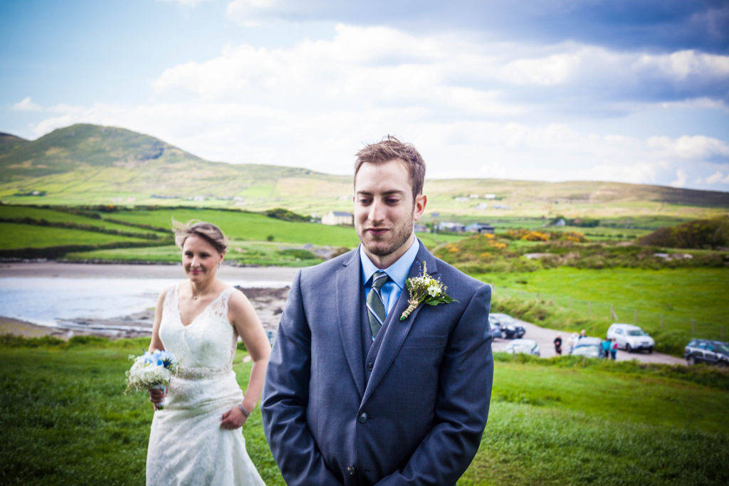 elope to ireland bride and groom meeting at the castle