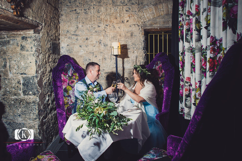 Elope to Ireland in dublin on a cliff at the Howth Clontarf Castle purple purple everywhere
