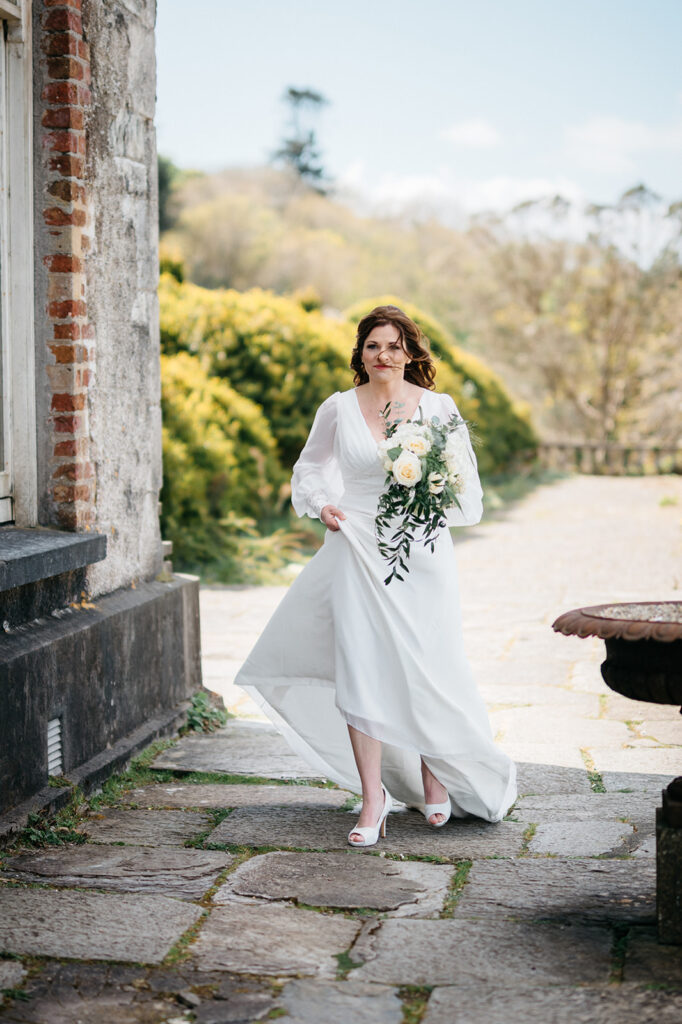  It ceremony time. bride heading the ceremony at beautiful west Cork wedding ceremony at Bantry House