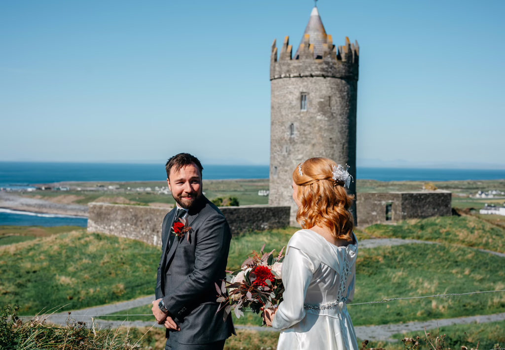 doonagore castle elopement - cliffs of moher